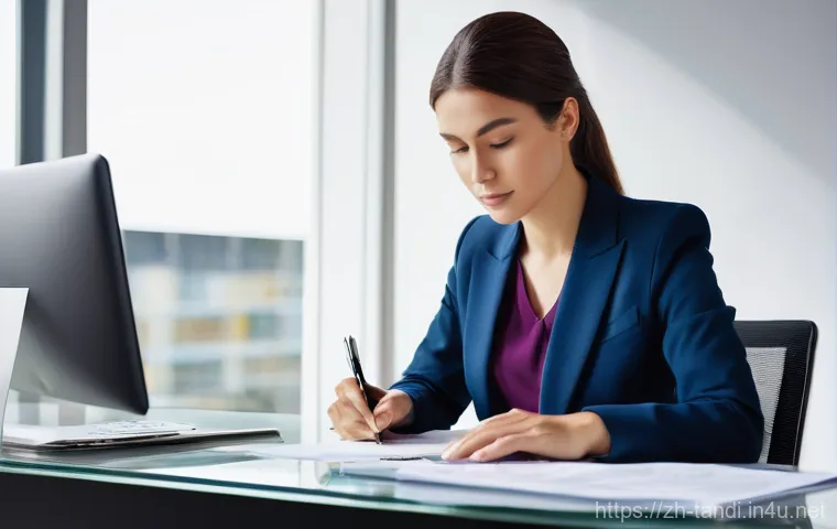 통번역사 통역 관련 법률 - **Prompt 1: The Diligent Translator and the Ironclad Contract**
    "A professional female translato...